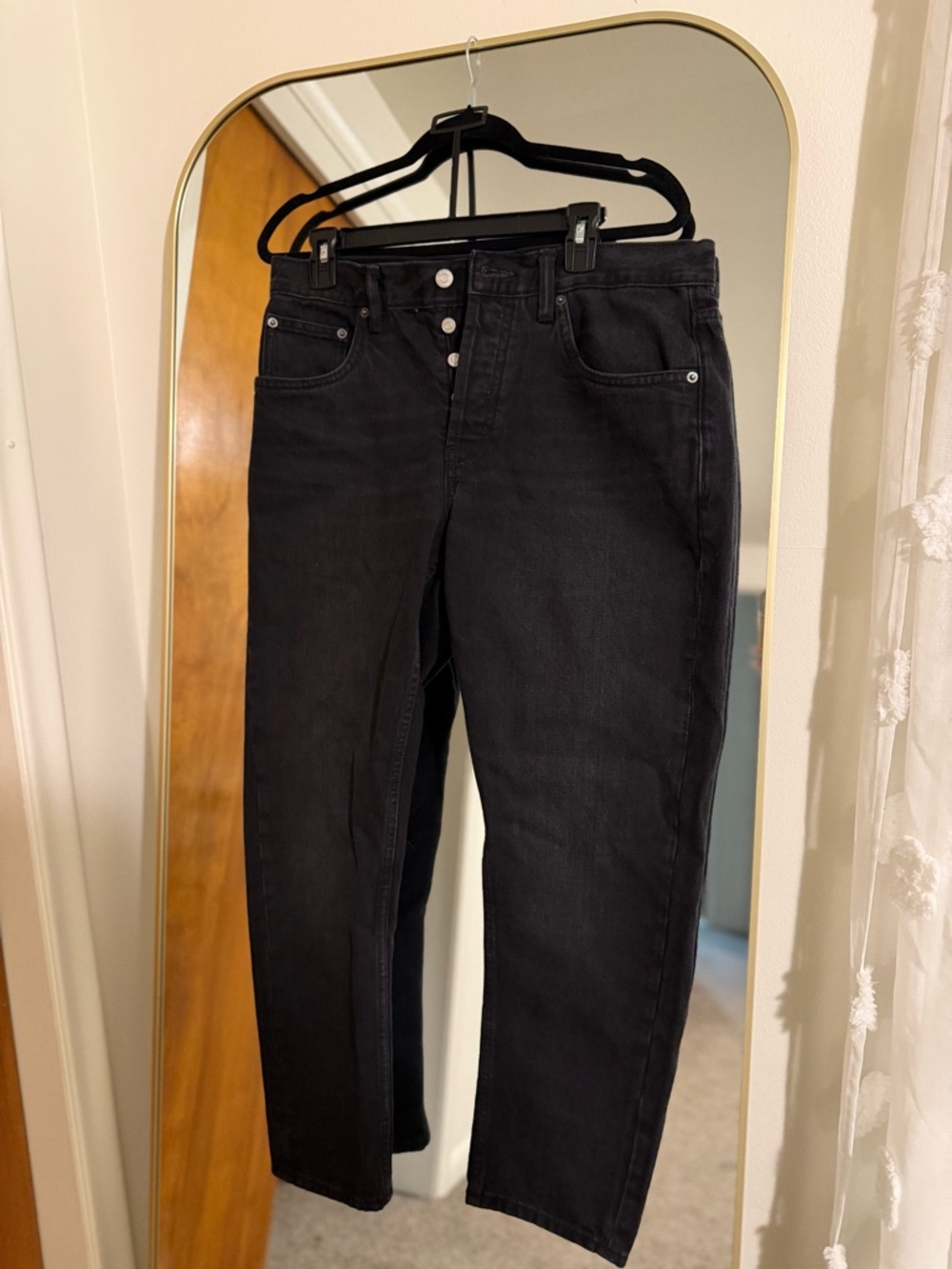 Zara Black High-Rise Button-Fly Men's Jeans